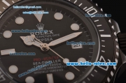 Rolex Pro-Hunter Sea-Dweller Asia 2813 Automatic PVD Case with PVD Strap Black Dial White Markers