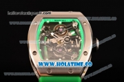 Richard Mille RM 038 Asia Automatic Steel Case with Skeleton Dial and Green Inner Bezel