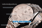 Tag Heuer Carrera Calibre 5 Swiss ETA 2824 Automatic Steel Case/Strap with White Dial