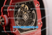 Richard Mille RM 67-02 Miyota 9015 Automatic PVD Case with Black Dial and White Nylon Strap