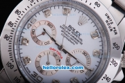 Rolex Daytona Automatic Movement with Diamond Marking and White Dial