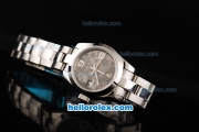 Rolex Datejust Oyster Perpetual Automatic Movement Full Steel with Flower Pattern Grey Dial-Lady Size