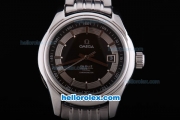 Omega De Ville DO-AXIAL Chronometer Automatic with Black Dial and White Bezel- Small Calendar