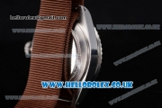 Rolex Milgauss Vintage Asia 2813 Automatic Steel Case with Brown Dial Brown Nylon Strap and Dot Markers