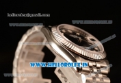 Rolex Datejust 37mm Swiss ETA 2836 Automatic Steel Case with Jubilee Steel Bezel Black Dial Diamond Steel Bracelet