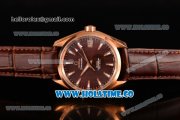 Omega Aqua Terra 150 M Co-Axial Clone Omega 8501 Automatic Rose Gold Case with Brown Dial and Stick Markers (EF)