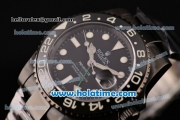 Rolex Pro-Hunter GMT-Master Rolex 3186 Automatic PVD Case/Strap with Black Dial and White Markers