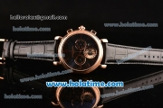 Vacheron Constantin Patrimony Chrono Miyota OS20 Quartz Rose Gold Case with Black Dial and Roman Numeral Markers