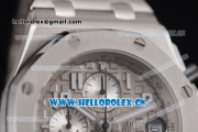 Audemars Piguet Royal Oak Offshore Seiko VK67 Quartz Stainless Steel Case/Bracelet with Grey Dial and Arabic Numeral Markers Silver Subdials