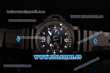 Panerai PAM 617 Luminor Submersible Flyback Asia Automatic Titanium Case with Black Dial and White Dot Markers