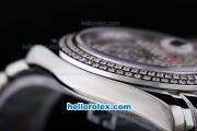 Rolex Day-Date Oyster Perpetual Automatic Full Diamond Bezel and Dial,Blue Round Bead Marking and Big Calendar