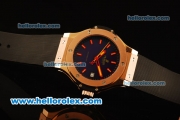 Hublot Big Bang Ladies' Miyota Automatic Rose Gold Case with Black Dial and Black Rubber Strap-Lady Size