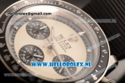 Rolex Daytona Vintage Chronograph Steel Case OS20 Quartz with White Dial and Black Nylon Strap