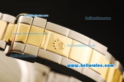 Rolex Submariner Automatic Movement Blue Bezel with Khaki Dial and Diamond Marker-Two Tone Strap