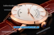 Jaeger-LECoultre Master Swiss ETA 2824 Automatic Rose Gold Case with White Dial and Stick Markers