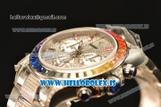 Rolex Daytona Rainbow EF Clone Rolex 4130 All Diamond Dial All Steel 116509(EF)