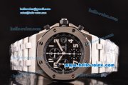 Audemars Piguet Royal Oak Offshore Black Themes Chronograph Swiss Valjoux 7750-SHG Automatic Steel Case with Black Dial and White Numeral Marerks-Run 12@Sec Audemars Piguet Royal Oak Offshore Black Themes Chronograph Swiss Valjoux 7750-SHG Automatic Steel Case with Black Dial and White Numeral Marerks-Run 12@Sec