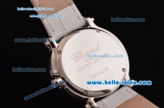 Chopard Happy Sport - Mickey Swiss Quartz Stainless Steel Case with White Leather Strap and White MOP Dial