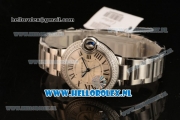 Cartier Ballon Bleu De Medium Swiss ETA 2671 Automatic Steel Case Silver Dial Roman Numeral Markers and Steel Bracelet - 1:1 Original