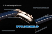 Breitling Chronomat Evolution Swiss Valjoux 7750 Automatic Steel Case with Blue Dial and Silver Stick Markers (BP)