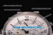 IWC Aquatimer Chrono Swiss Valjoux 7750 Automatic Full Steel with White Dial and Stick Markers