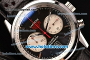 Tag Heuer Carrera Calibre 17 Chrono Miyota OS20 Quartz Steel Case with Black Dial and Stick Markers