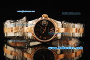 Rolex Datejust Automatic Movement ETA Coating Case with Black Dial and Rose Gold Bezel