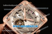 Bell & Ross BR X2 Tourbillon Manual Winding Rose Gold Case With Alligator Strap All Sapphire