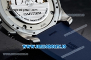 Cartier Calibre de Cartier Diver Swiss ETA 2824 Automatic Steel Case White Dial With Roman Numeral Markers Blue Rubber Strap