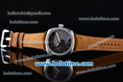 Panerai Radiomir 1940 PAM521 Clone P.3000 Manual Winding Steel Case with Black Dial and Brown Leather Strap