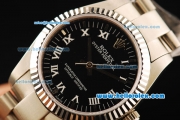 Rolex Air King Automatic Movement Full Steel with ETA Coating Case and White Roman Numerals