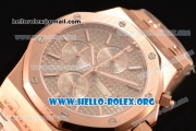 Audemars Piguet Royal Oak Chronograph Miyota OS10 Quartz Rose Gold Case with Grey Dial and Rose Gold Bracelet