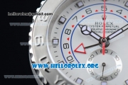 Rolex Yacht-Master II Chrono Swiss Valjoux 7750 Automatic Steel Case with White Dial and Stainless Steel Bracelet - (BP)