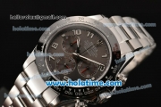 Rolex Daytona Chrono Swiss Valjoux 7750 Automatic Steel Case with Black Bezel Grey Dial and Arabic Numeral Markers