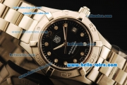 Tag Heuer Aquaracer Swiss Quartz Movement Full Steel with Black Dial and Diamond Markers