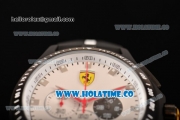 Scuderia Ferrari Lap Time Watch Chrono Miyota OS10 Quartz PVD Case with White Dial and Silver Markers