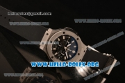 Hublot Big Bang Chronograph Swiss Valjoux 7750 Automatic Steel Case with Carbon Fiber Dial and Black Rubber Strap (YF)