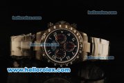 Rolex Daytona Chronograph Swiss Valjoux 7750 Automatic Movement PVD Case with Blue Dial and White Markers