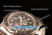 Breitling SuperOcean 44mm 2824 Auto Steel Case with Black Dial and Steel Bracelet Orange Hands - 1:1 Origianl (GF)