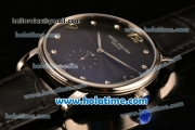 Patek Philippe Calatrava 2813 Automatic Steel Case with Black Dial and Arabic Numeral/Diamonds Markers