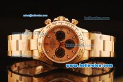 Rolex Daytona Swiss Valjoux 7750 Automatic Movement Full Rose Gold with Orange Dial and Black Subdials