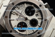 Audemars Piguet Royal Oak 41MM Chronograph Swiss Valjoux 7750 Automatic Steel Case/Bracelet with White Dial (EF)