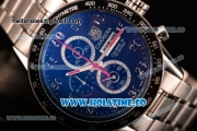 Tag Heuer Carrera Quartz Movement Steel Case with Black Carbon Fiber Dial with Steel Strap