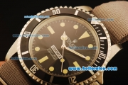 Rolex Submariner Tiffany&Co. Swiss ETA 2836 Automatic Steel Case with Black Dial and Nylon Strap