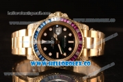 Rolex GMT-Master II Diamond Bezel With Original Functional Movement YG Case 116758SARU