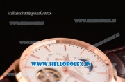 Jaeger-LECoultre Master Asia ST17 Run Fly Automatic Rose Gold Case with Stick Markers and White Dial
