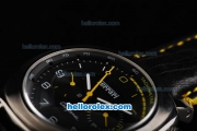 Ferrari California Automatic Movement Black Dial with Numeral Markers and Yellow Second Hand