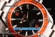 Omega Seamaster Planet Ocean Asia 2813 Automatic Full Steel with Black Dial Stick Markers and Orange Bezel - 7750 Coating (EF)