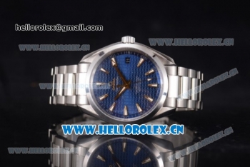 Omega Seamaster Aqua Terra 150 M Clone 8500 Automatic Stainless Steel Case/Bracelet with Stick Markers and Blue Dial (EF)