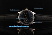 IWC Schaffhausen Automaitc Movement Steel Case with Black Dial and Arabic Numeral Markers